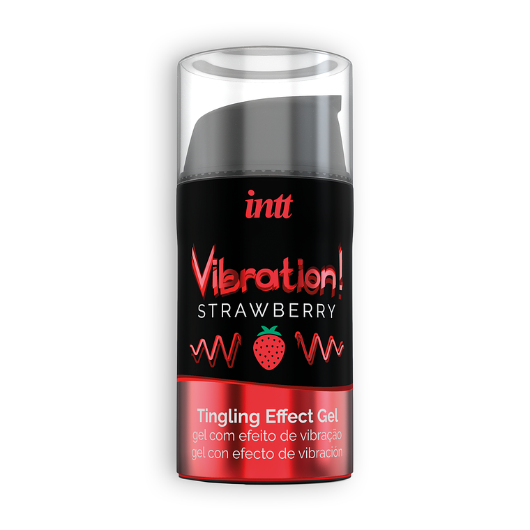 GEL COM VIBRAÇÃO VIBRATION MORANGO INTT 15ML 1