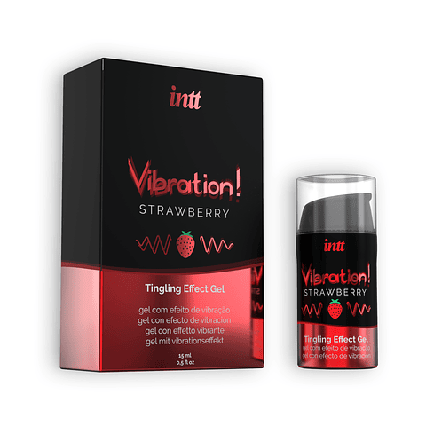 Gel Íntimo Vibration Morango Intt 15ml Efeito Vibração