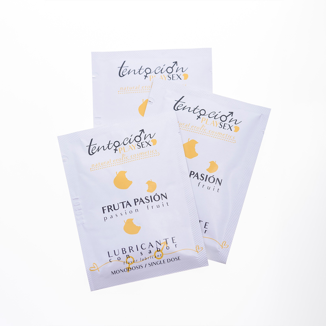20 MONODOSES DE LUBRIFICANTE COM SABOR A MARACUJÁ 5ML TENTACIÓN PLAY SEX 1