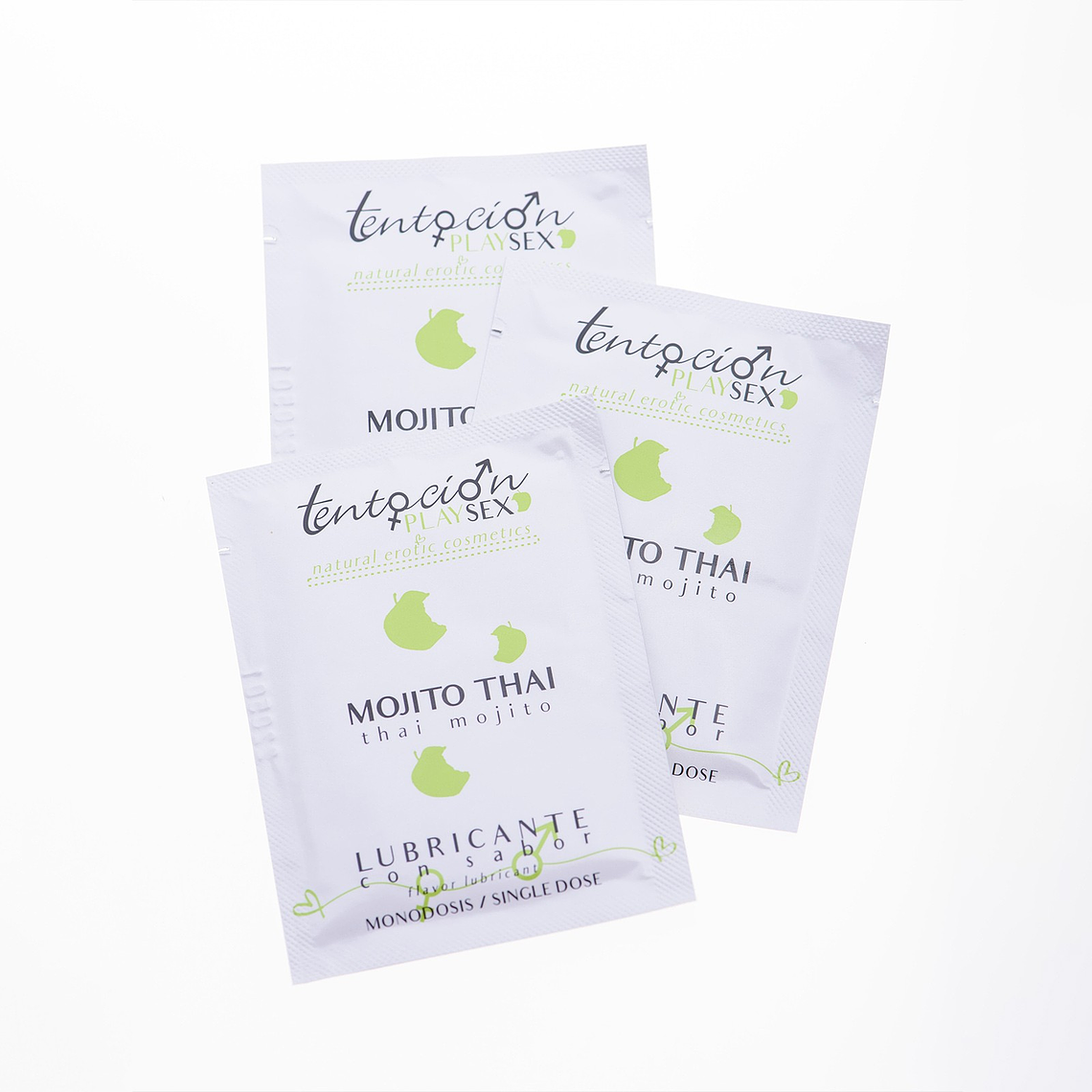 20 MONODOSES DE LUBRIFICANTE COM SABOR A MOJITO THAI 5ML TENTACIÓN PLAY SEX 1