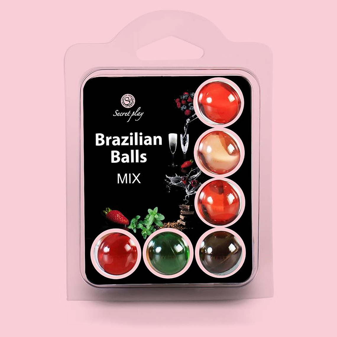 BOLAS LUBRIFICANTES BEIJÁVEIS BRAZILIAN BALLS MULTISABORES 6 X 4GR 1
