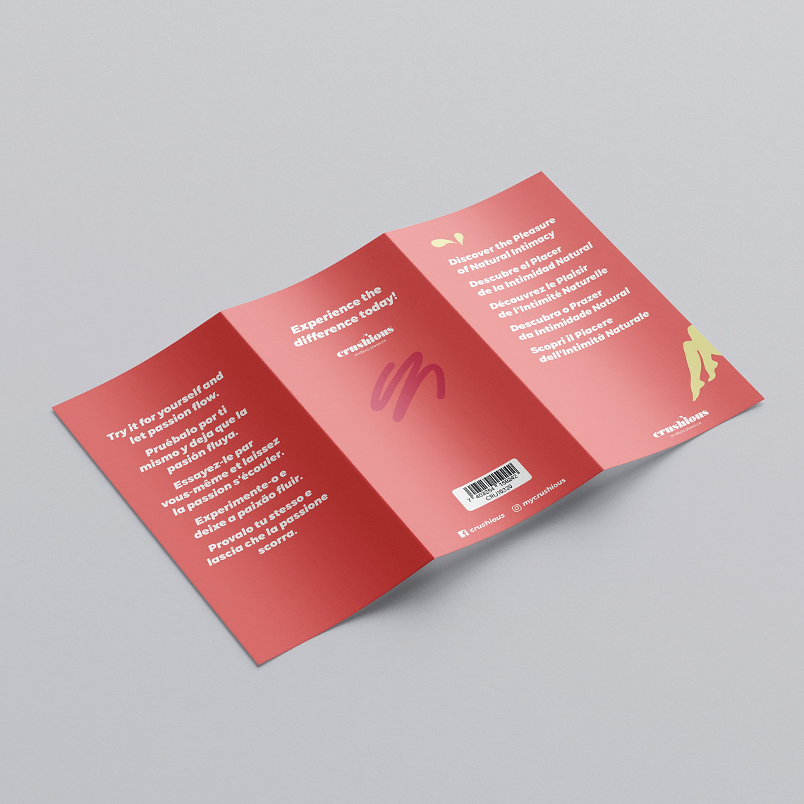 AMOSTRA LUBRIFICANTE NATURAL CRUSHIOUS 4ML COM FOLHETO 3