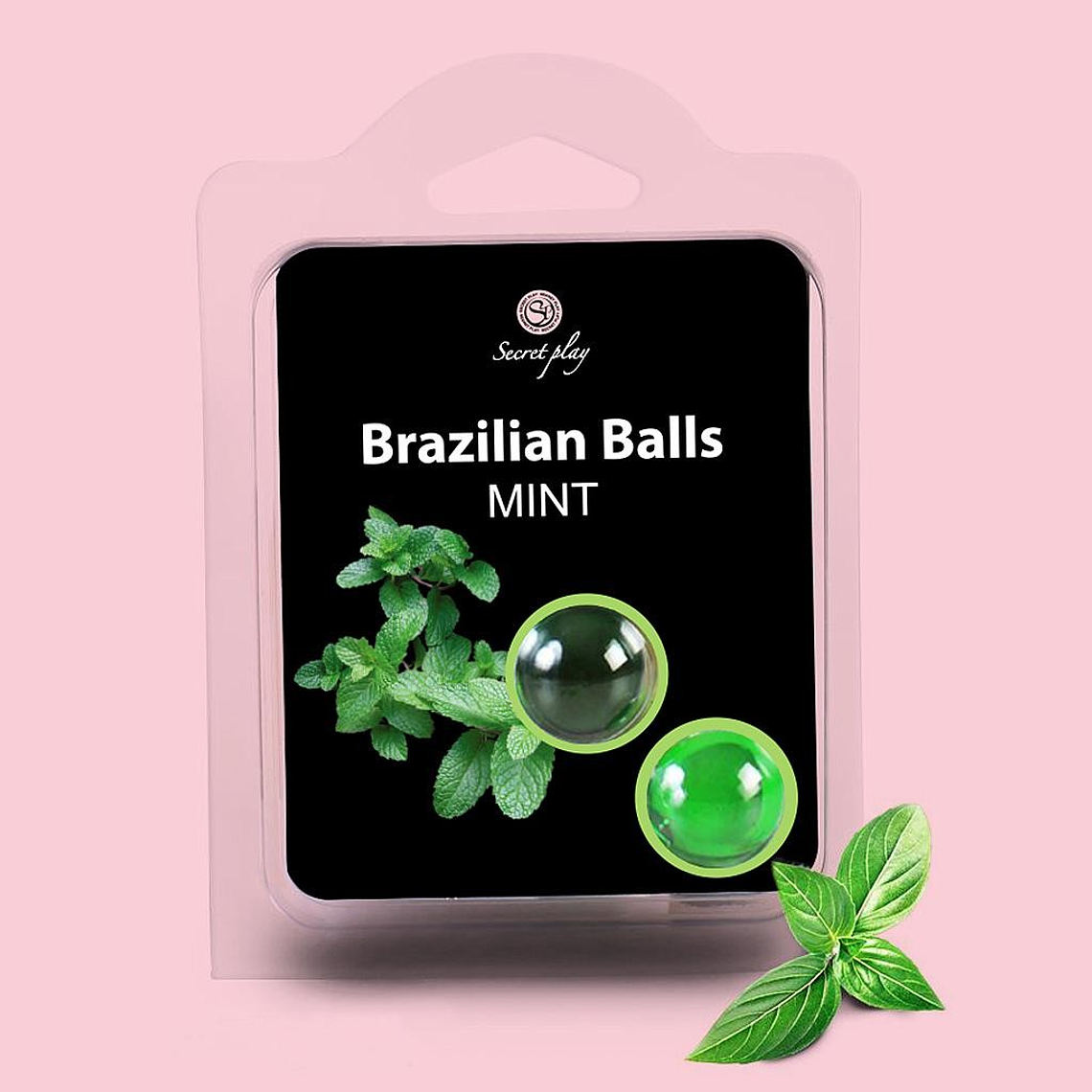 BOLAS LUBRIFICANTES BEIJÁVEIS BRAZILIAN BALLS SABOR A MENTA 2 X 4GR 1