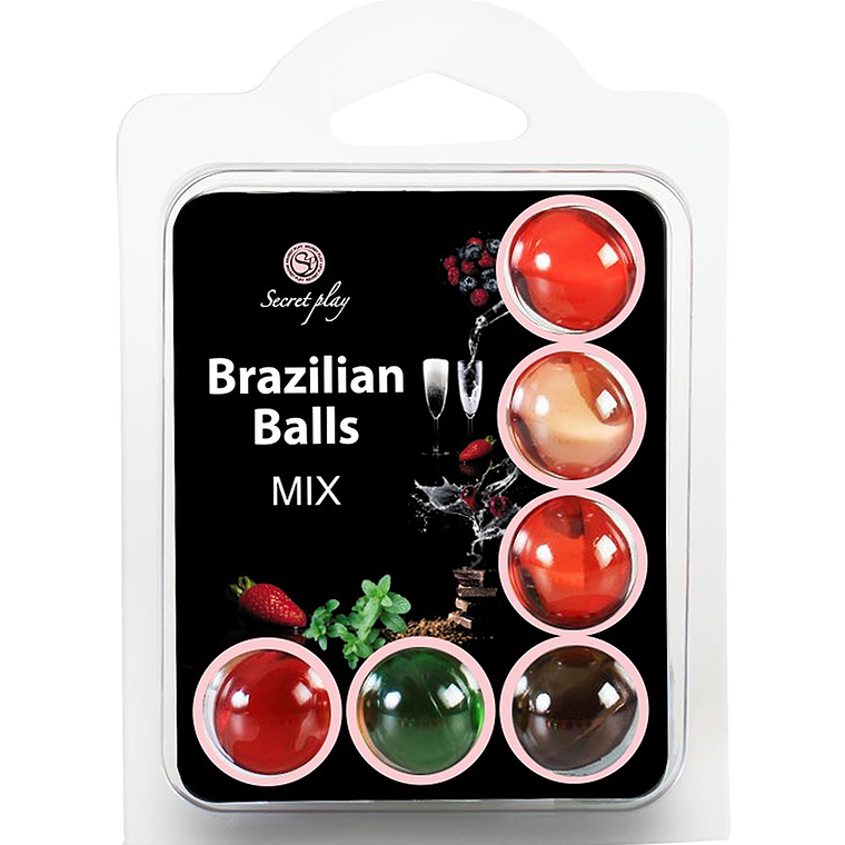 BOLAS LUBRIFICANTES BEIJÁVEIS BRAZILIAN BALLS MULTISABORES 6 X 4GR 3