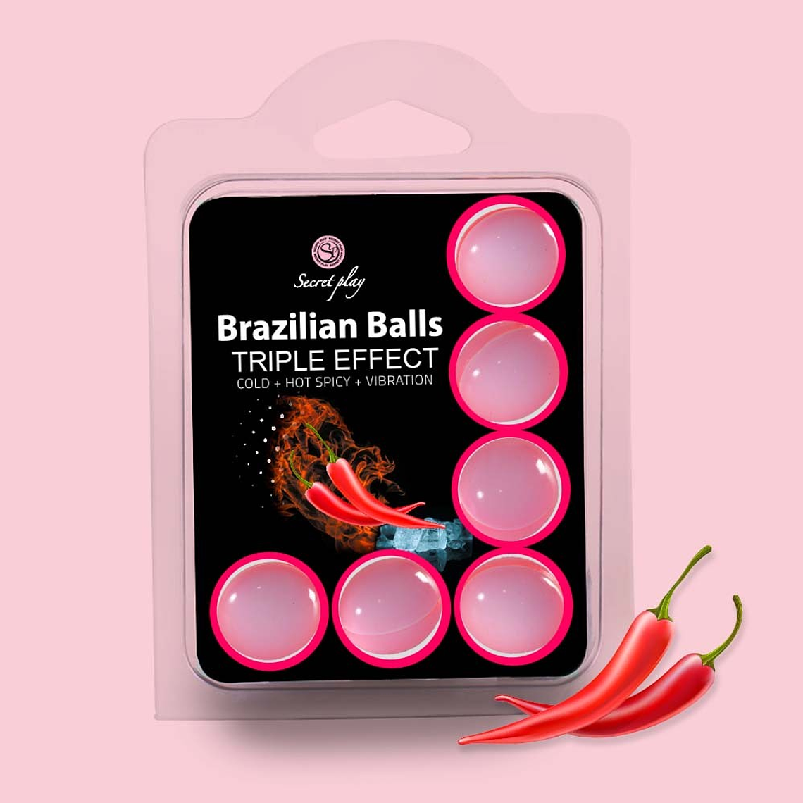 BOLAS LUBRIFICANTES BRAZILIAN BALLS EFEITO TRIPLO 6 X 4GR 1
