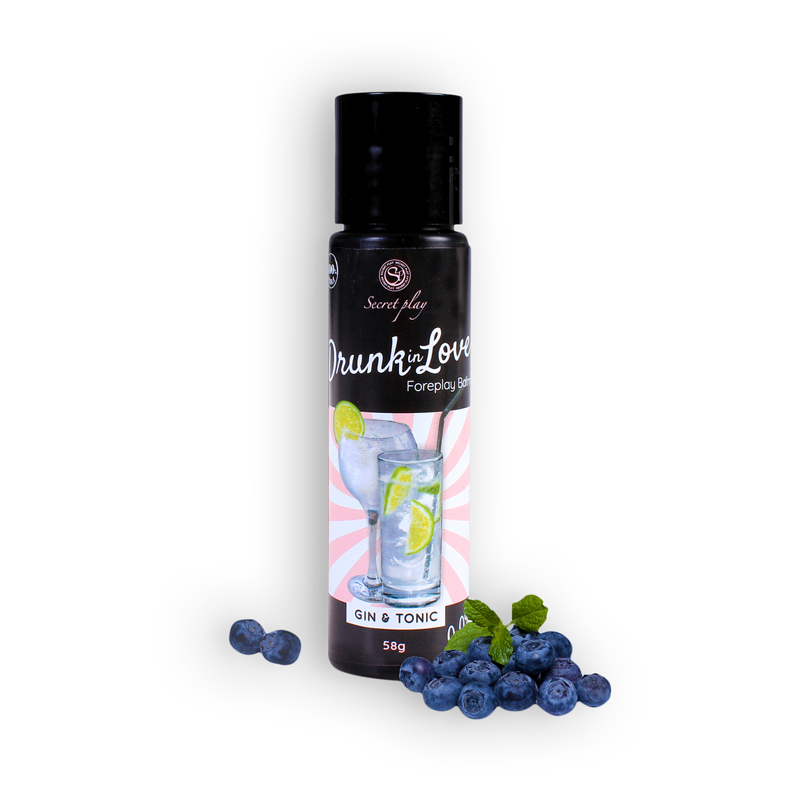 BÁLSAMO LUBRIFICANTE SABOR GIN TÓNICO DRUNK IN LOVE SECRET PLAY 60ML 1