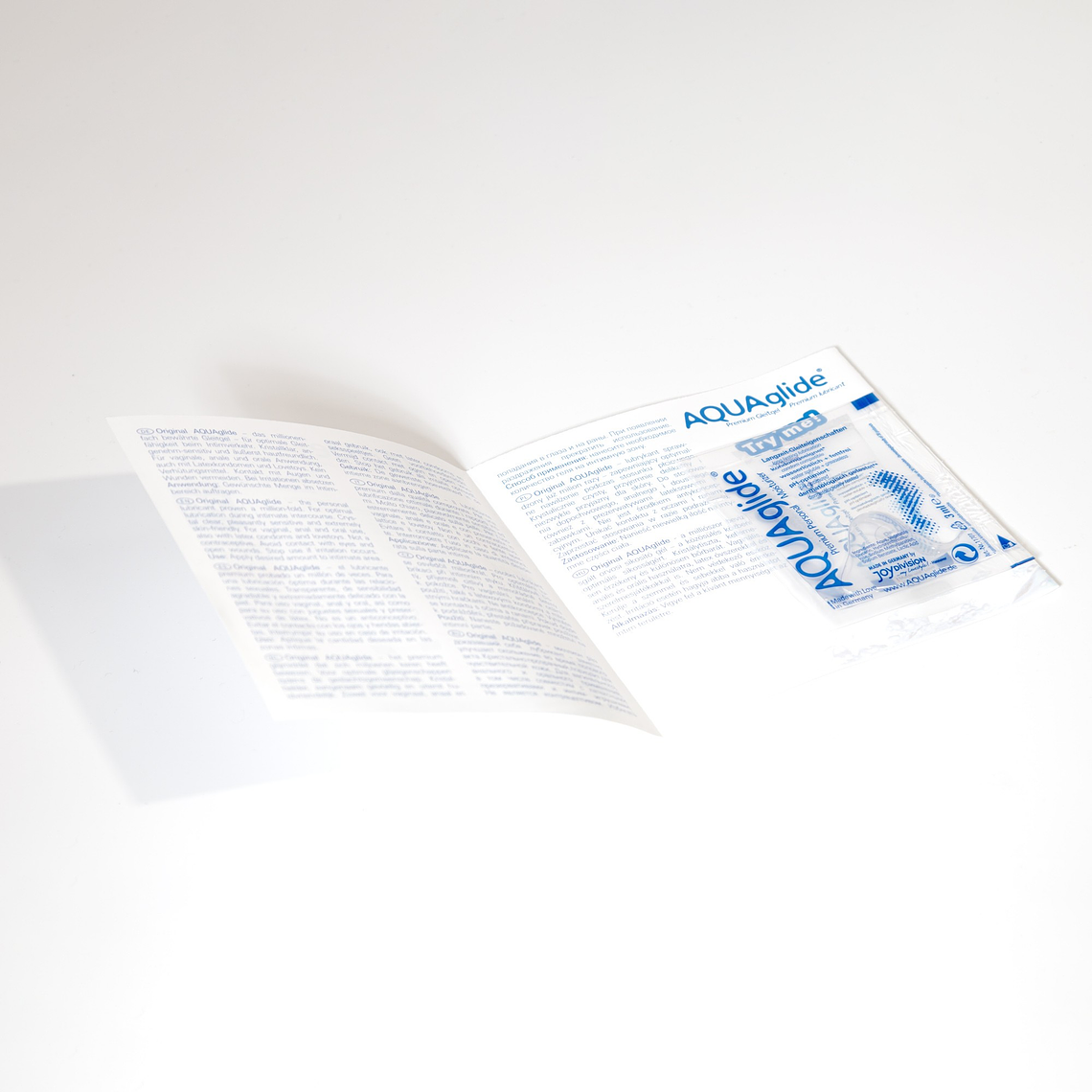 FOLHETO INFORMATIVO COM SAQUETA DE LUBRIFICANTE AQUAGLIDE NEUTRO 3 ML 3