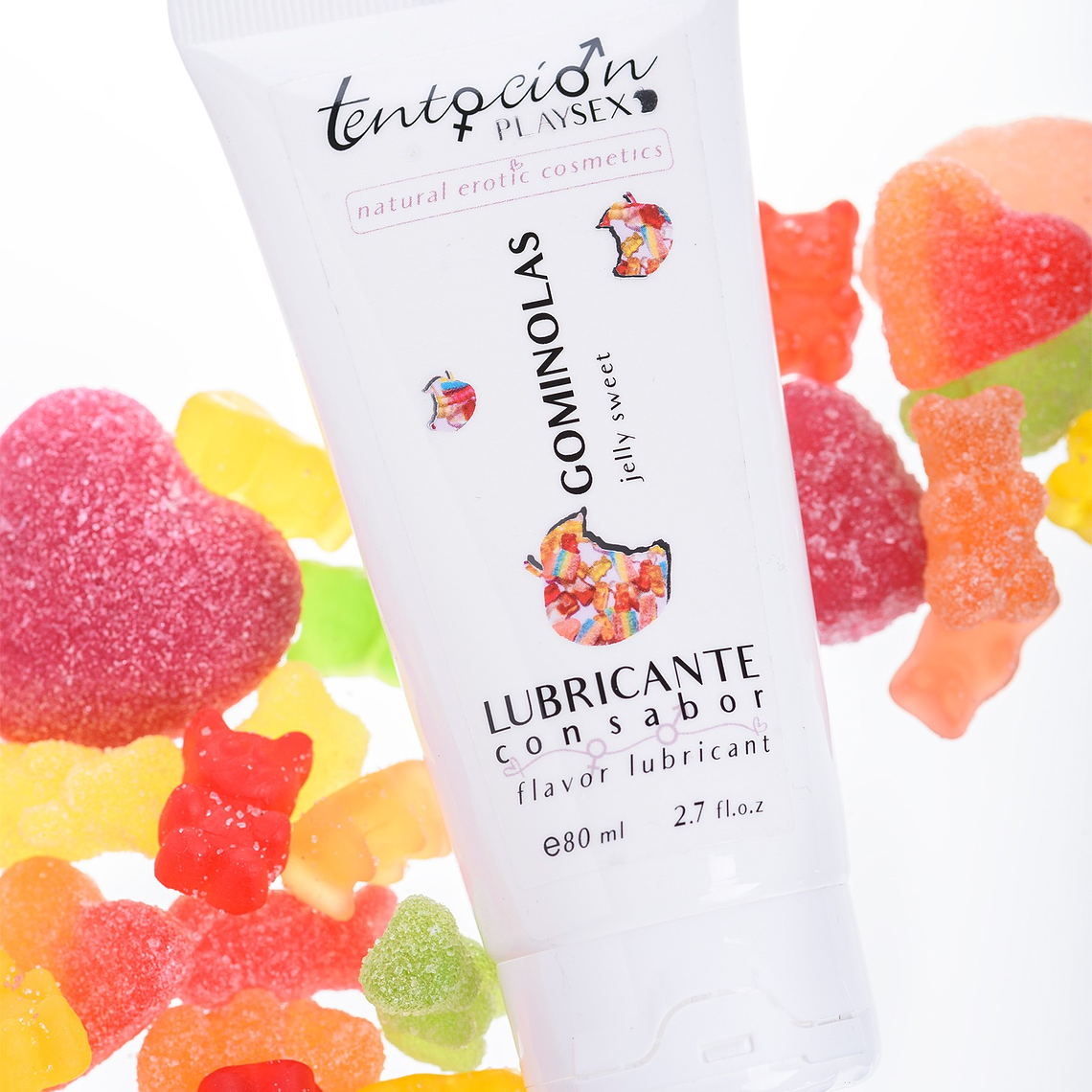 LUBRIFICANTE COM SABOR A GOMAS 80ML TENTACIÓN PLAY SEX 1