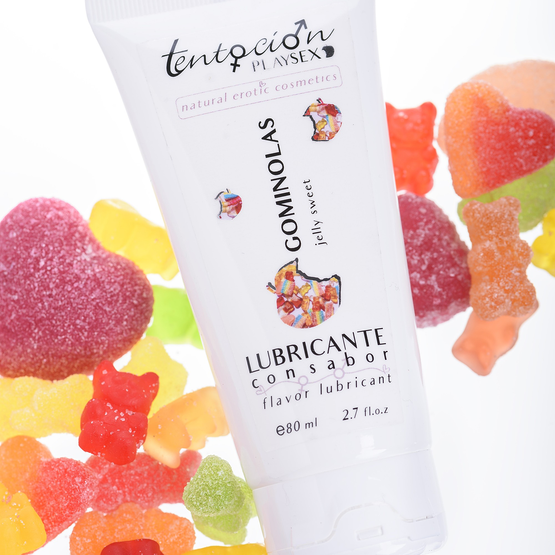 LUBRIFICANTE COM SABOR A GOMAS 80ML TENTACIÓN PLAY SEX 2