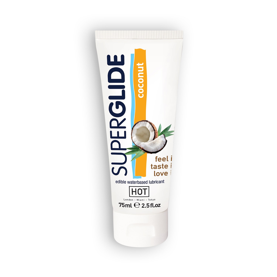 LUBRIFICANTE COMESTÍVEL HOT™ SUPERGLIDE CÔCO 75ML 1