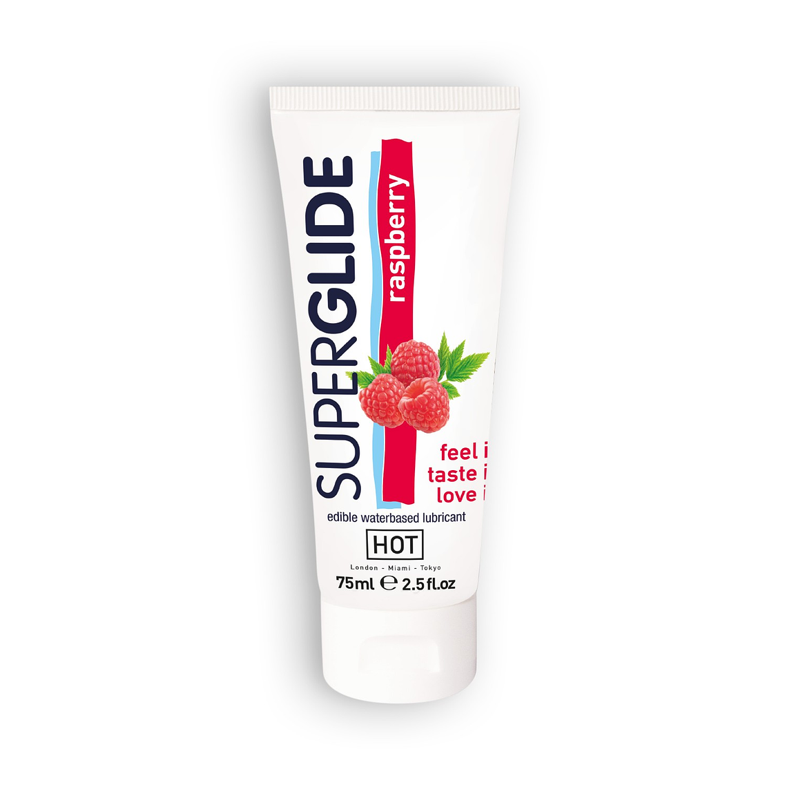 LUBRIFICANTE COMESTÍVEL HOT™ SUPERGLIDE FRAMBOESA 75ML 1