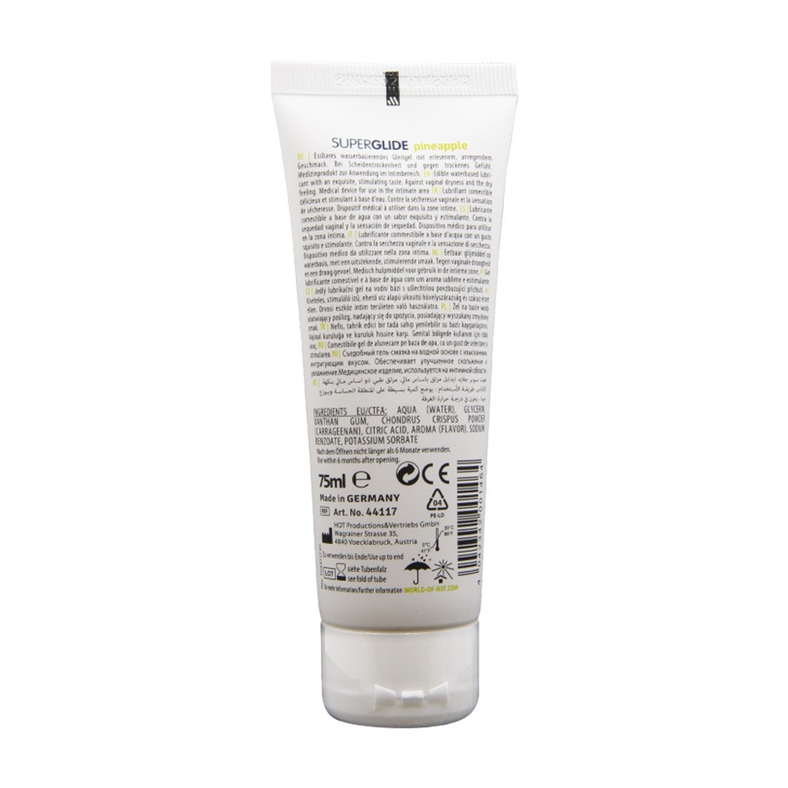 LUBRIFICANTE COMESTÍVEL HOT™ SUPERGLIDE ANANÁS 75ML 2
