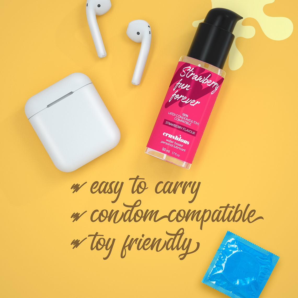 LUBRIFICANTE COM SABOR A MORANGO 50 ML CRUSHIOUS 4