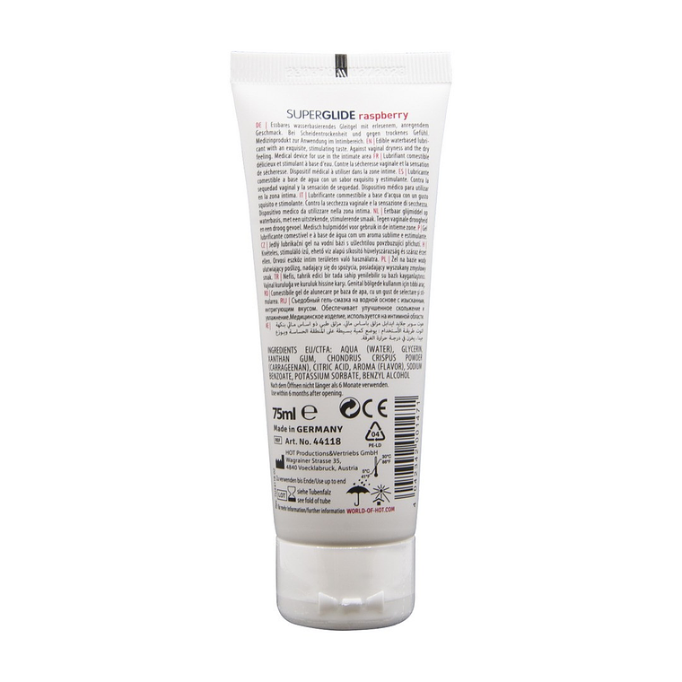 LUBRIFICANTE COMESTÍVEL HOT™ SUPERGLIDE FRAMBOESA 75ML 2