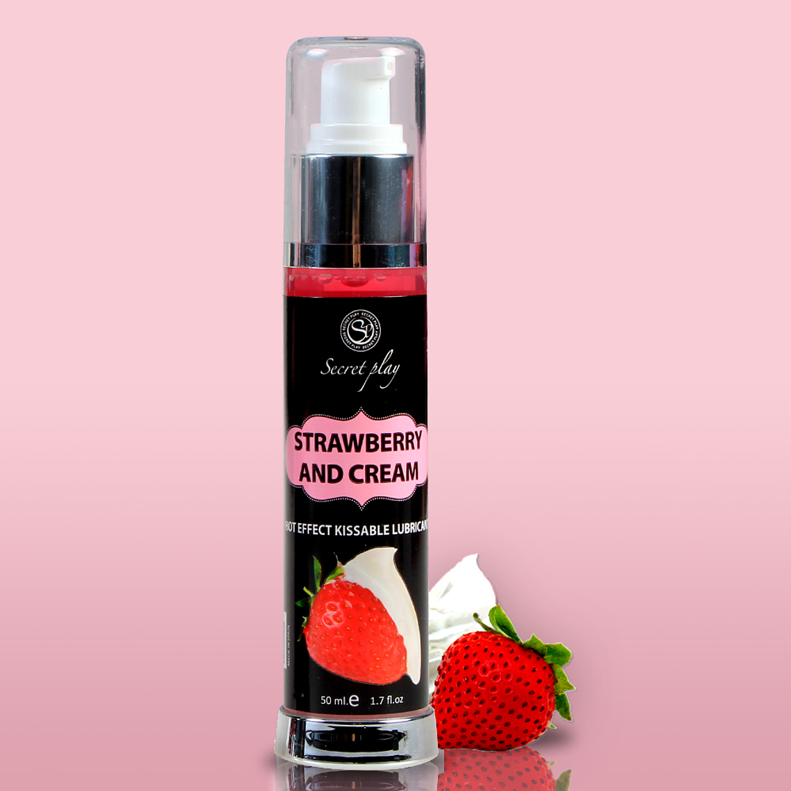 LUBRIFICANTE DE EFEITO CALOR COM SABOR A MORANGO COM NATAS 50 ML SECRET PLAY 2