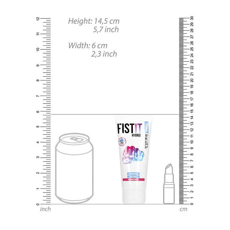LUBRIFICANTE HÍBRIDO HYBRID 3.4 FL OZ 100 ML FIST IT 5