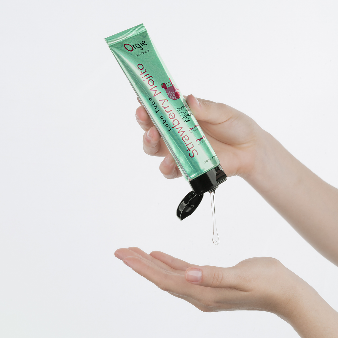 LUBRIFICANTE LUBE TUBE COCKTAIL MOJITO DE MORANGO 100ML ORGIE 2