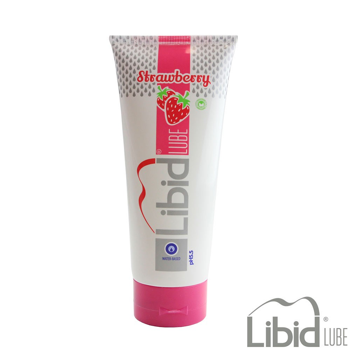 LUBRIFICANTE À BASE DE ÁGUA COM AROMA A MORANGO LIBID LUBE 200ML 1