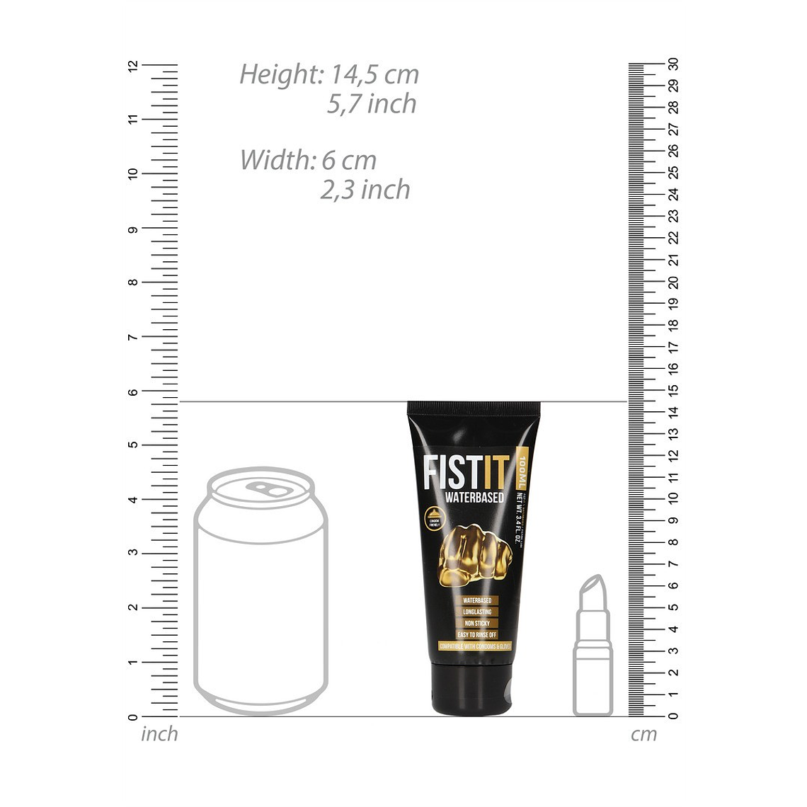 LUBRIFICANTE À BASE DE ÁGUA 3.4 FL OZ 100 ML FIST IT  5