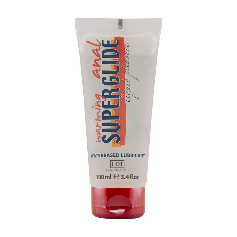 LUBRIFICANTE À BASE DE ÁGUA COM EFEITO CALOR WARMING ANAL SUPERGLIDE HOT™ 100ML 3