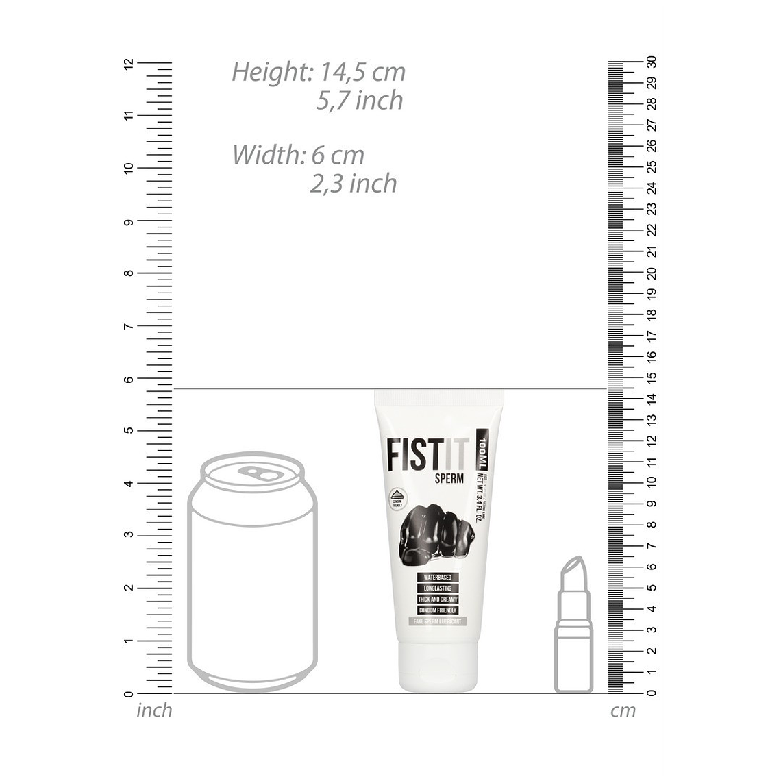 LUBRIFICANTE À BASE DE ÁGUA COM ASPECTO DE ESPERMA 3.4 FL OZ 100 ML FIST IT 5