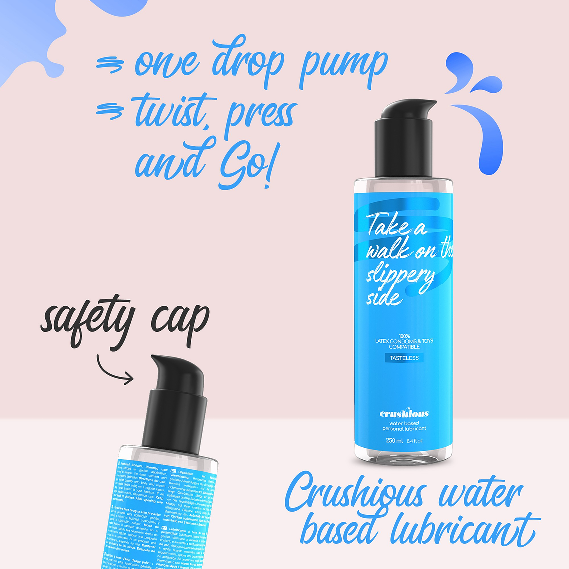 LUBRIFICANTE À BASE DE ÁGUA 250 ML CRUSHIOUS 6