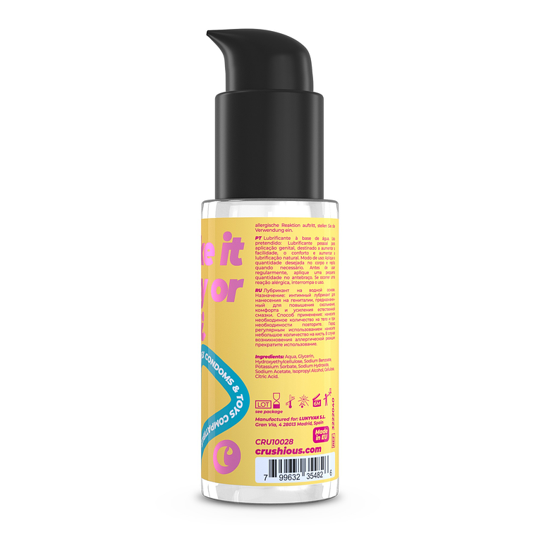 LUBRIFICANTE À BASE DE ÁGUA 50 ML CRUSHIOUS 12