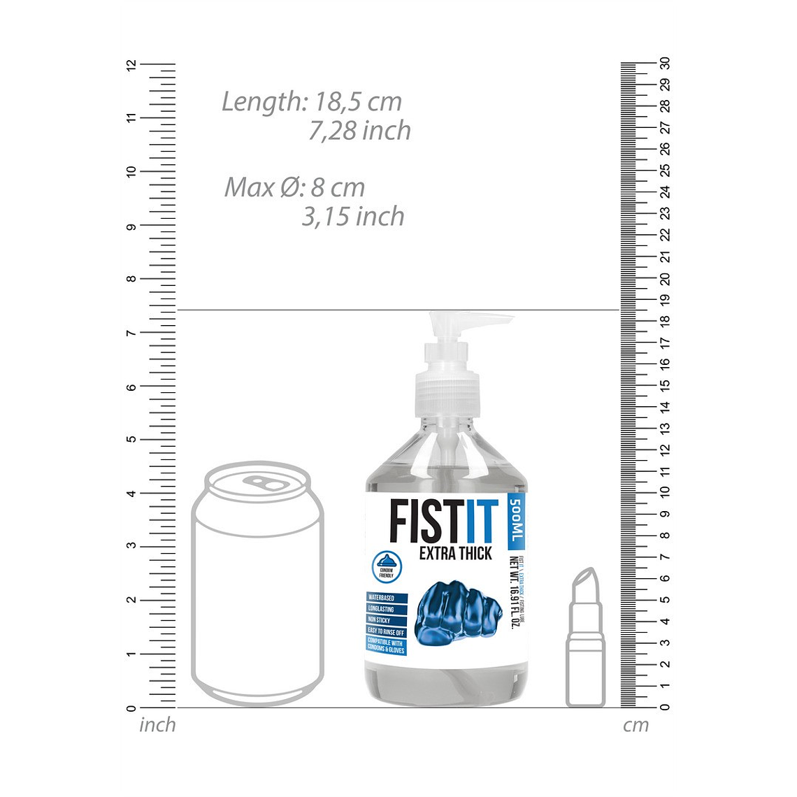 LUBRIFICANTE PARA FISTING EXTRA THICK 17 FL OZ 500 ML FIST IT 5