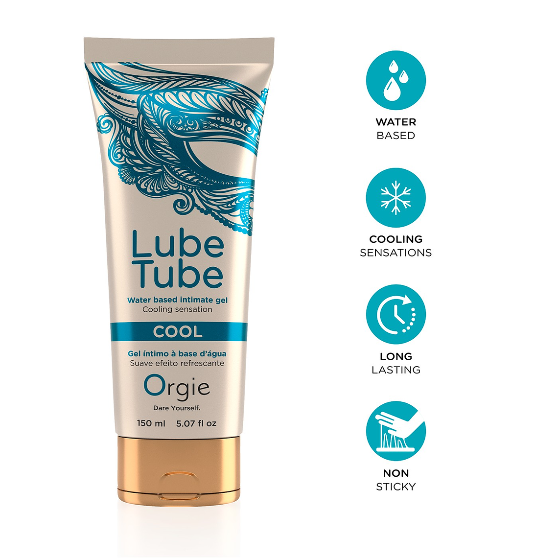 LUBRIFICANTE À BASE DE ÁGUA COM EFEITO FRIO LUBE TUBE 150ML ORGIE 7