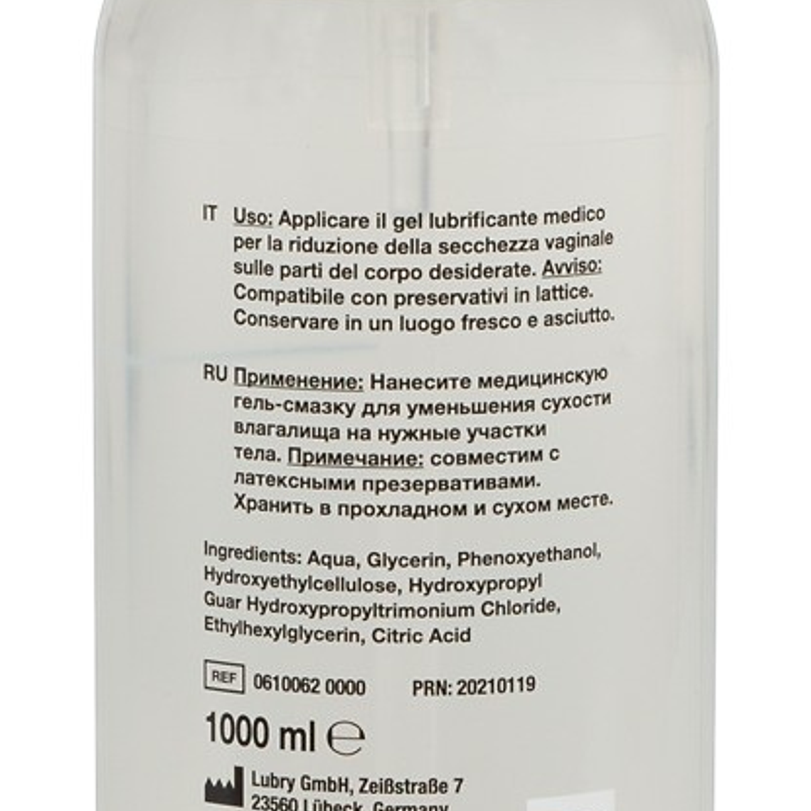 LUBRIFICANTE À BASE DE ÁGUA JUST GLIDE 1000ML 3