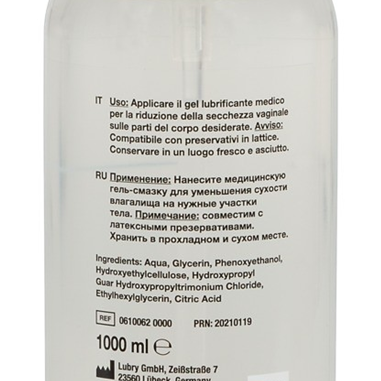 LUBRIFICANTE À BASE DE ÁGUA JUST GLIDE 1000ML 3