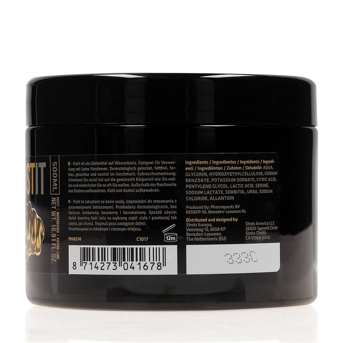 LUBRIFICANTE À BASE DE ÁGUA PARA FISTING 17 FL OZ 500 ML FIST IT  3