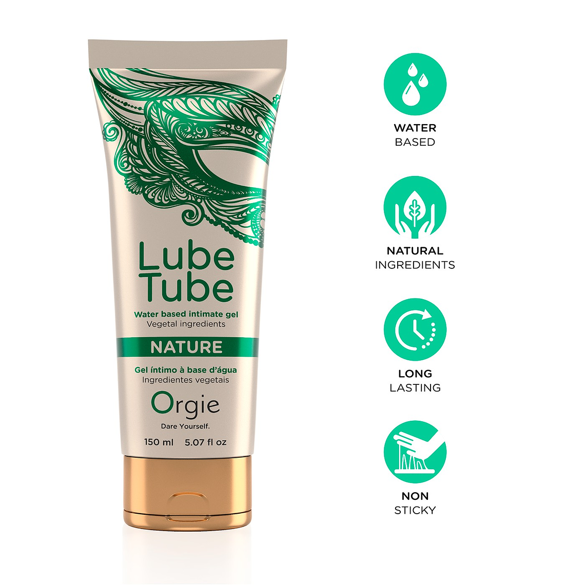 LUBRIFICANTE À BASE DE ÁGUA NATURE LUBE TUBE 150ML ORGIE 7