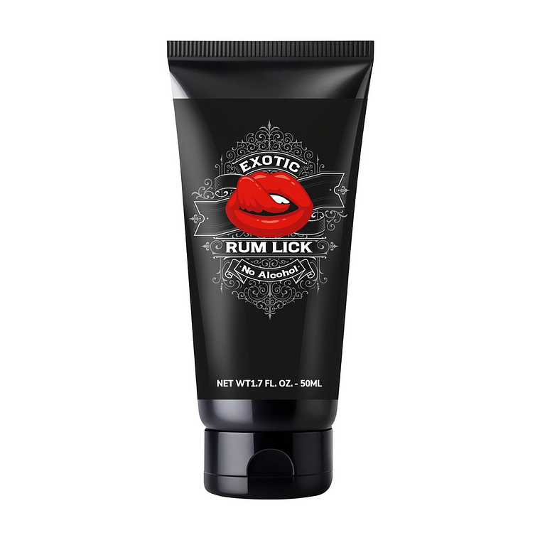 LUBRIFICANTE BEIJÁVEL COM AROMA A RUM SEM ÁLCOOL RUM LICK 1.7 FL OZ 50 ML PHARMQUESTS 1