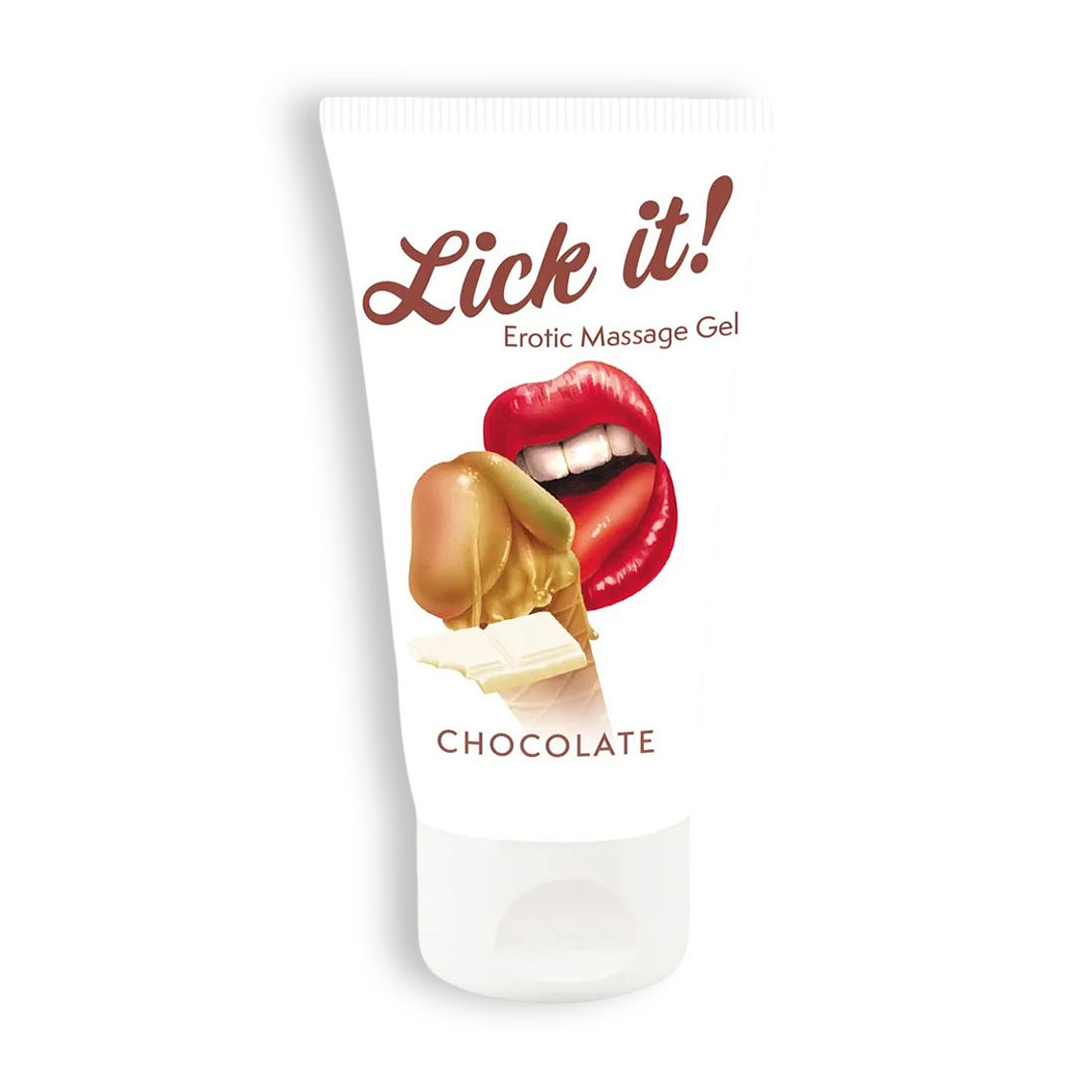 LUBRIFICANTE BEIJÁVEL LICK-IT CHOCOLATE BRANCO 50ML 1