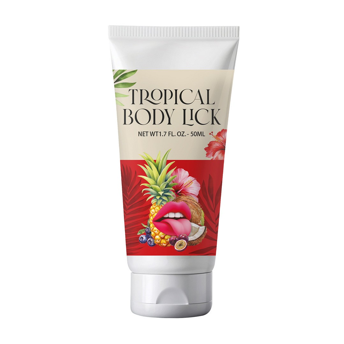 LUBRIFICANTE COM AROMA TROPICAL BODY LICK 1.7 FL OZ 50 ML 1