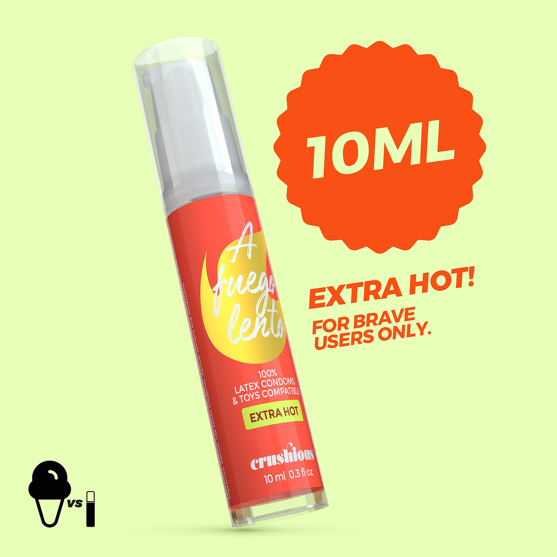 GEL LUBRIFICANTE A FUEGO LENTO DE EFEITO CALOR CRUSHIOUS 10ML 1