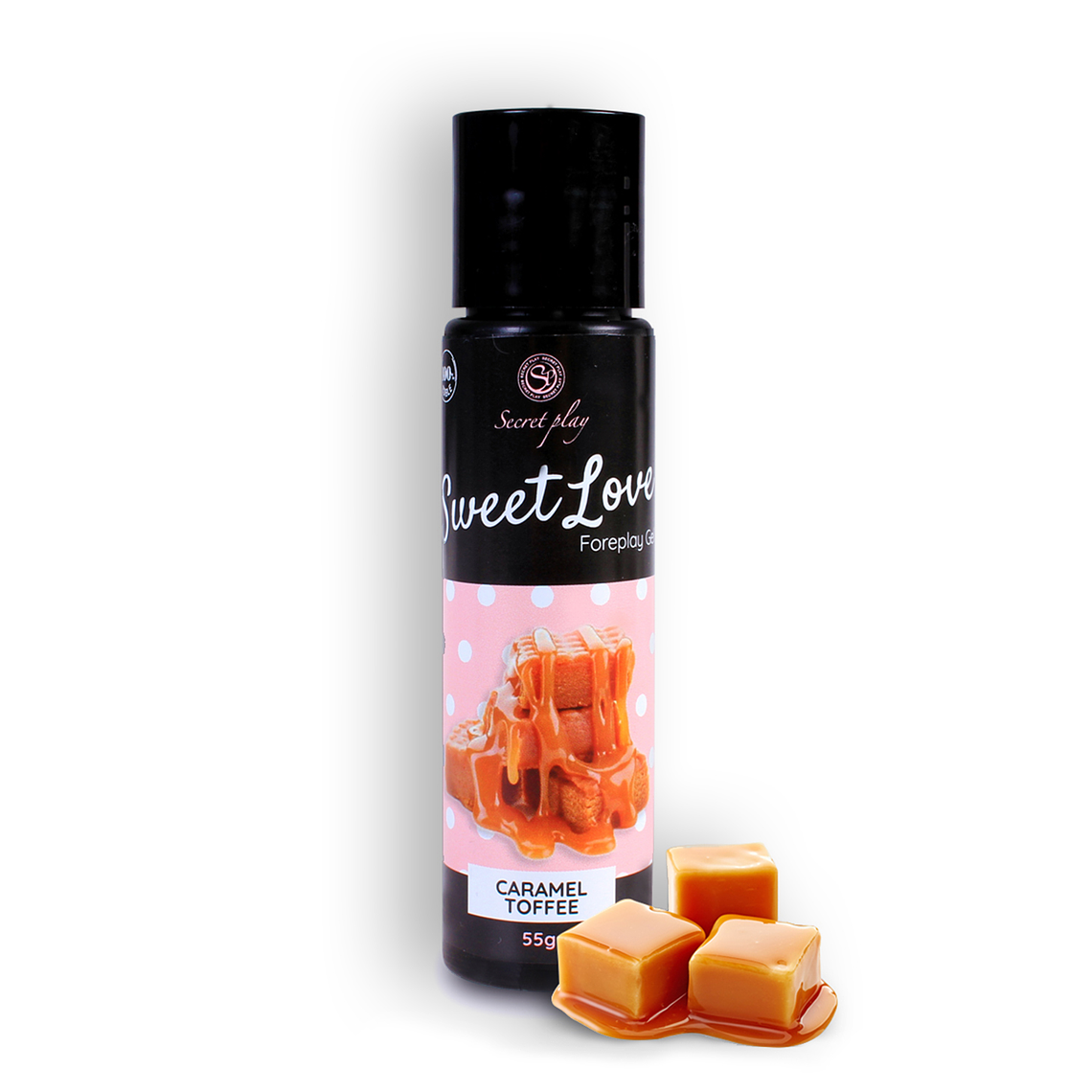 GEL LUBRIFICANTE COM SABOR A CARAMELO DE NATA SWEET LOVE SECRET PLAY 55ML 1