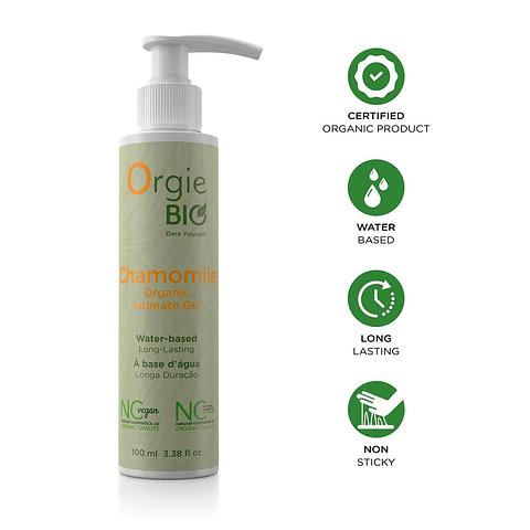 GEL LUBRIFICANTE À BASE DE ÁGUA BIO CHAMOMILE 100ML ORGIE
