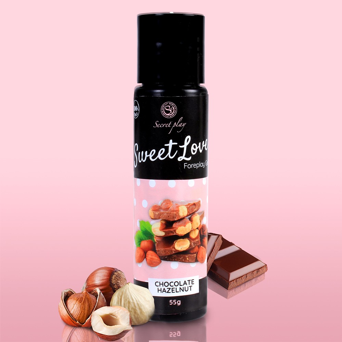 GEL LUBRIFICANTE COM SABOR A CHOCOLATE E AVELÃS SWEET LOVE SECRET PLAY 60ML 5