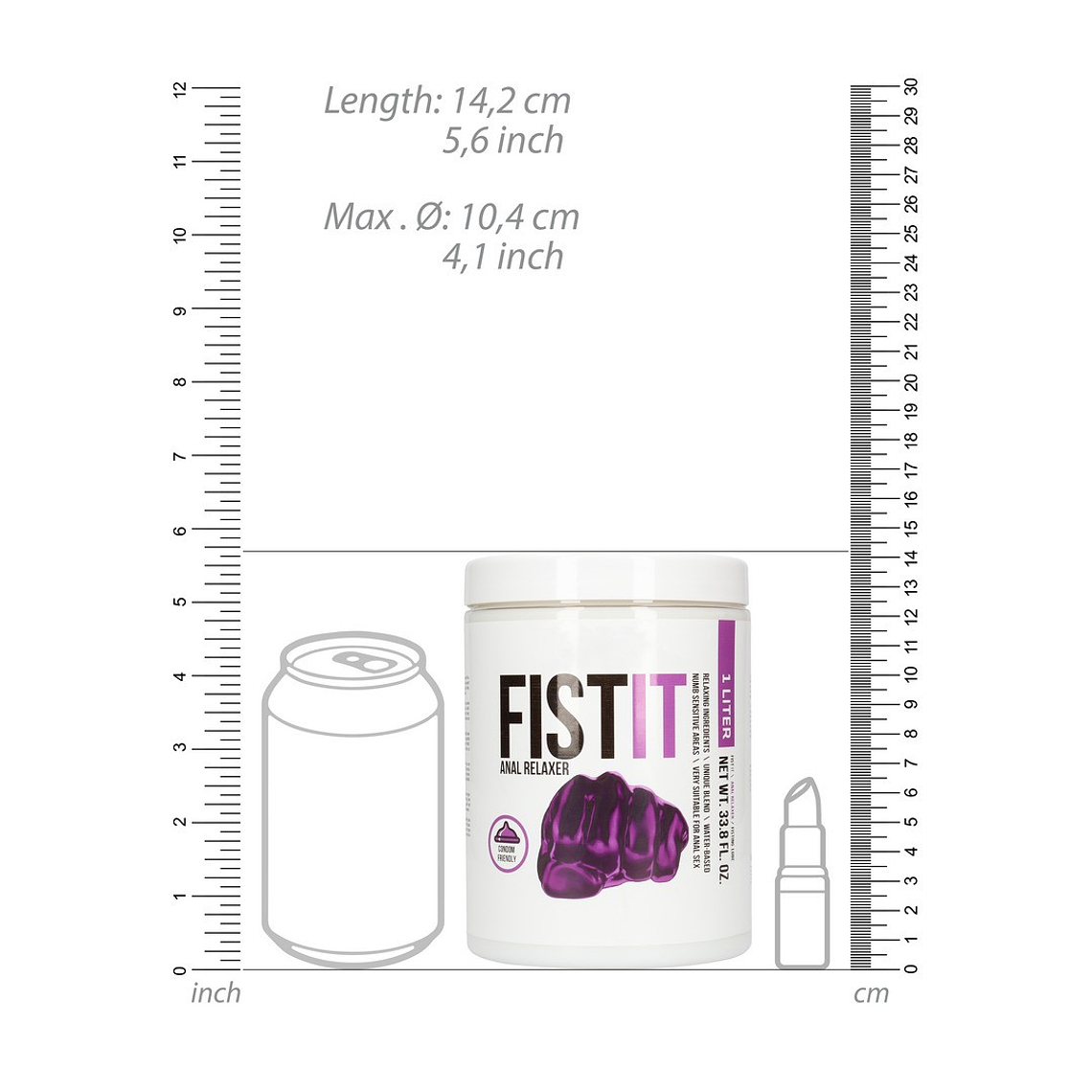 LUBRIFICANTE ANAL RELAXANTE 33.8 FL OZ 1000 ML FIST IT 6