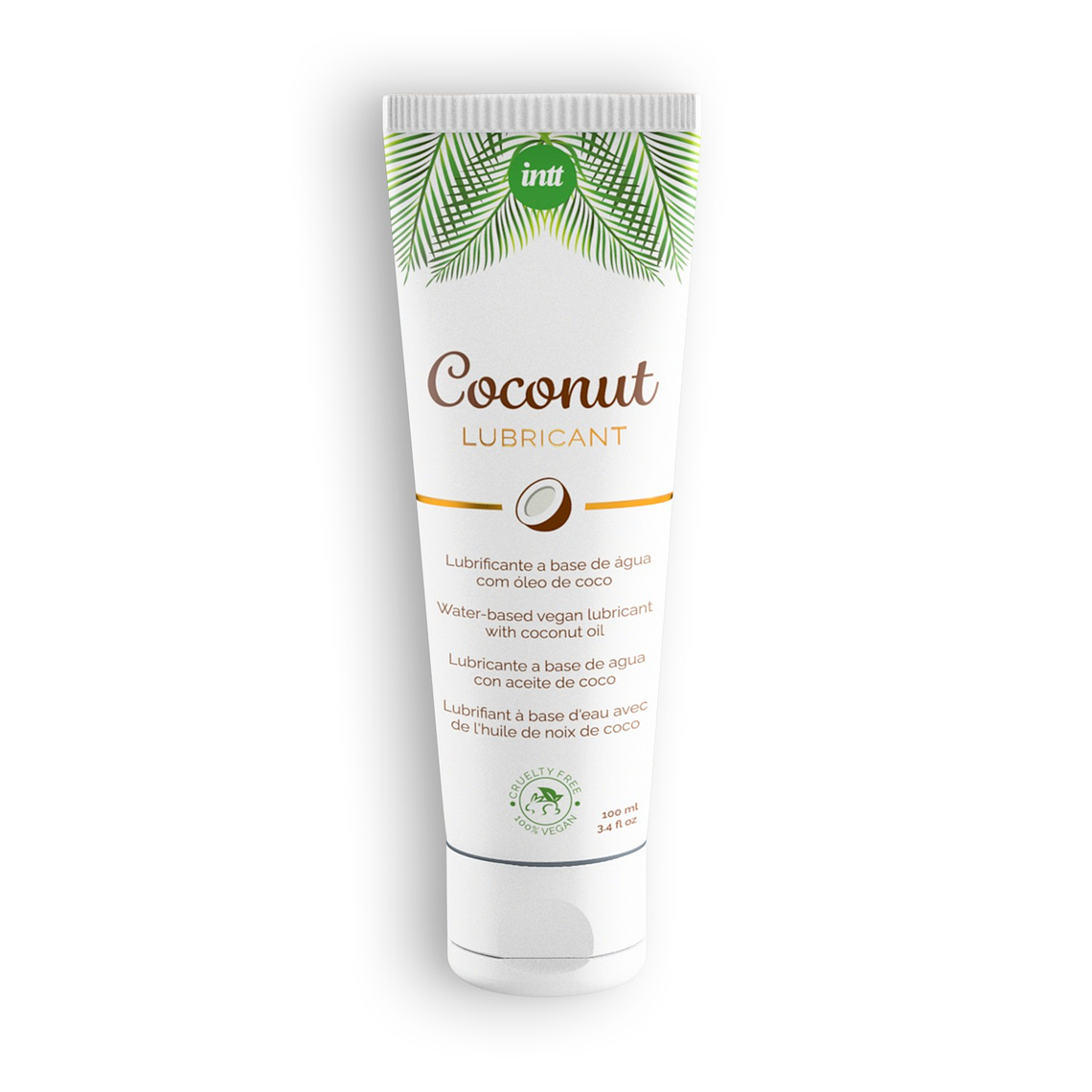 LUBRIFICANTE À BASE DE ÁGUA VEGAN COM AROMA A COCO INTT 100ML 1