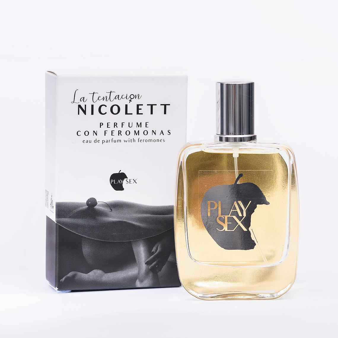 PERFUME COM FEROMONAS NICOLETT PARA ELA 50ML TENTACIÓN PLAY SEX 1