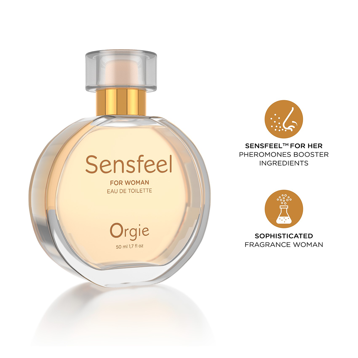 PERFUME COM FEROMONAS SENSFEEL FOR WOMAN 50ML ORGIE 1