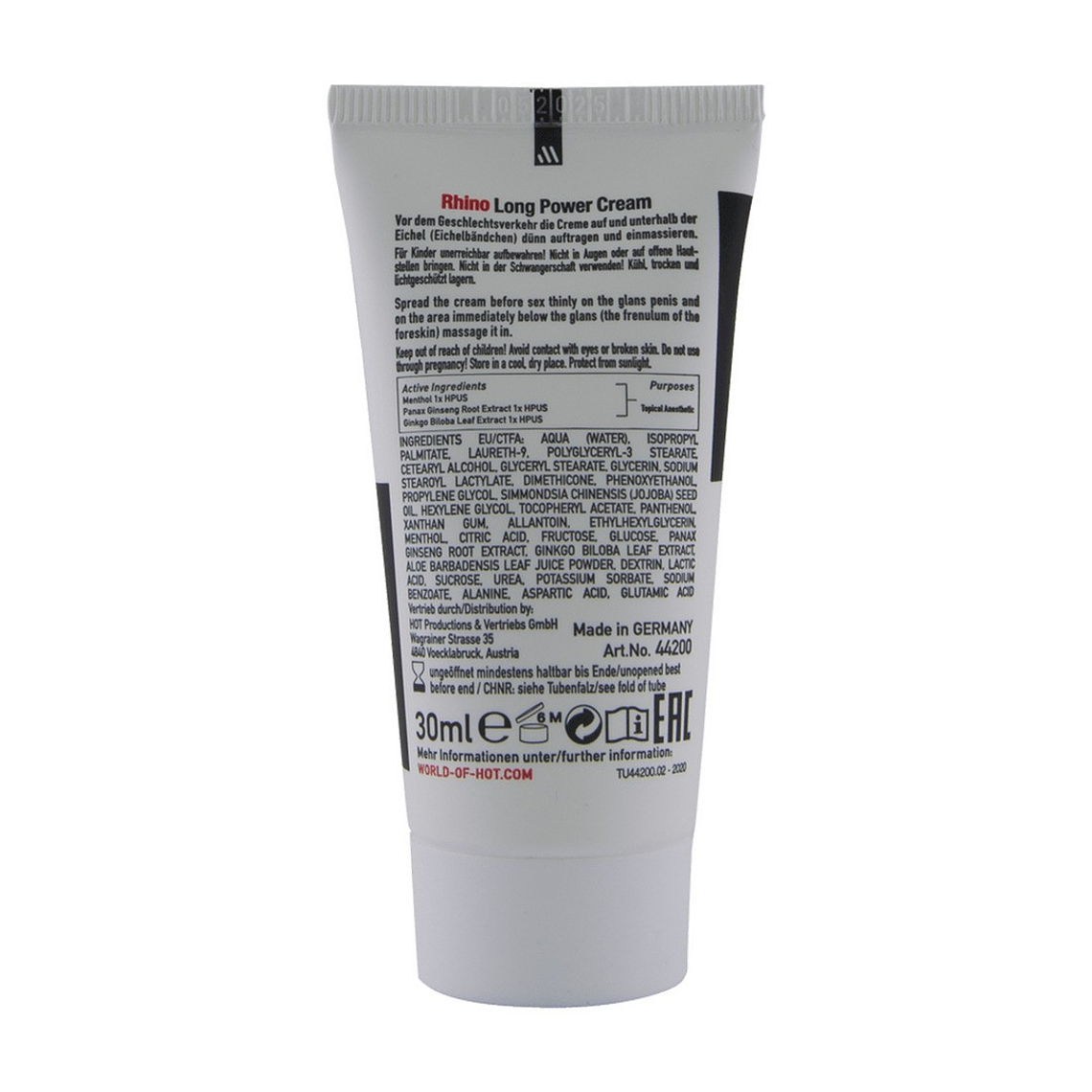 CREME RETARDANTE RHINO LONG POWER CREAM HOT™ 30ML 2