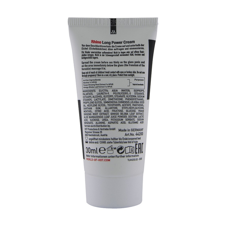 CREME RETARDANTE RHINO LONG POWER CREAM HOT™ 30ML 2