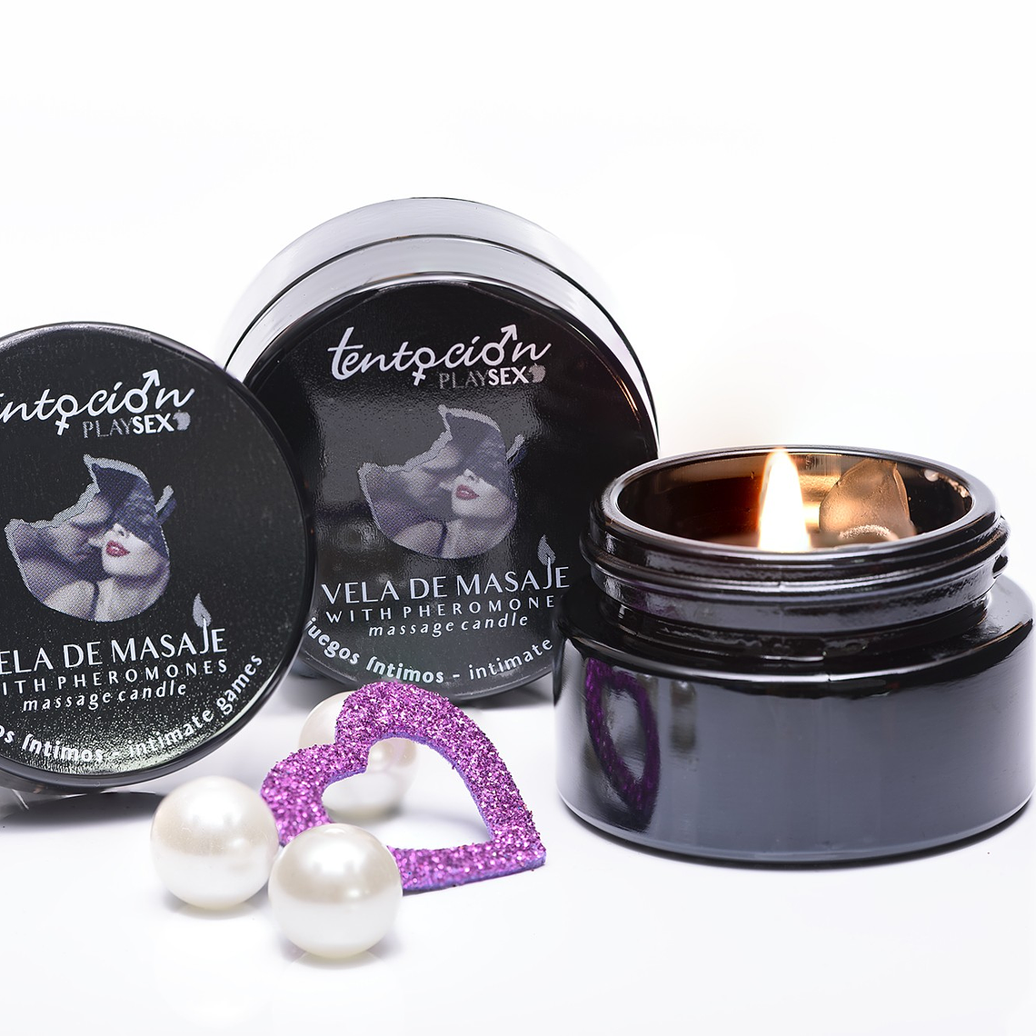 VELA COM FEROMONAS AROMA JOGOS ÍNTIMOS 20ML TENTACIÓN PLAY SEX 2