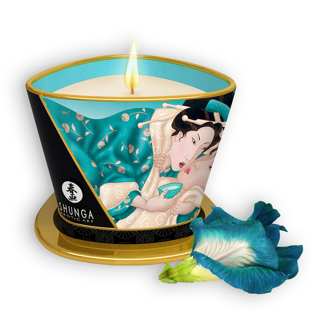 VELA DE MASSAGEM SHUNGA SENSUAL ISLAND BLOSSOM 170ML 1