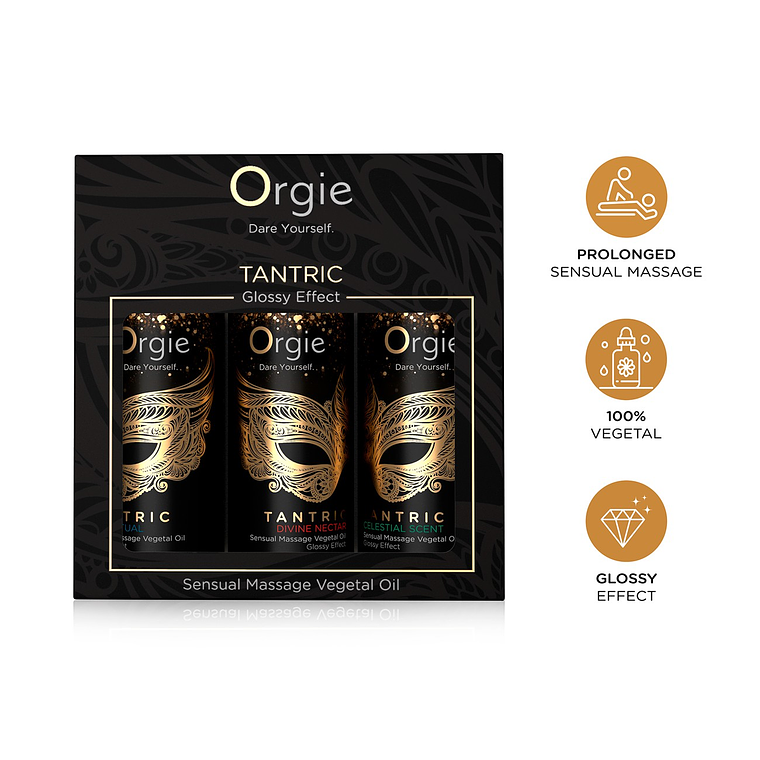 CONJUNTO DE ÓLEOS DE MASSAGEM TANTRIC SENSUAL MINI SIZE 3X30ML ORGIE 1