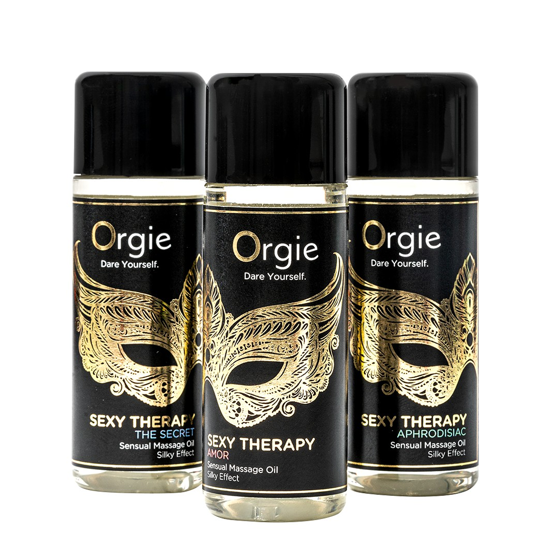 CONJUNTO DE ÓLEOS DE MASSAGEM SEXY THERAPY SENSUAL MINI SIZE 3X30ML ORGIE 3